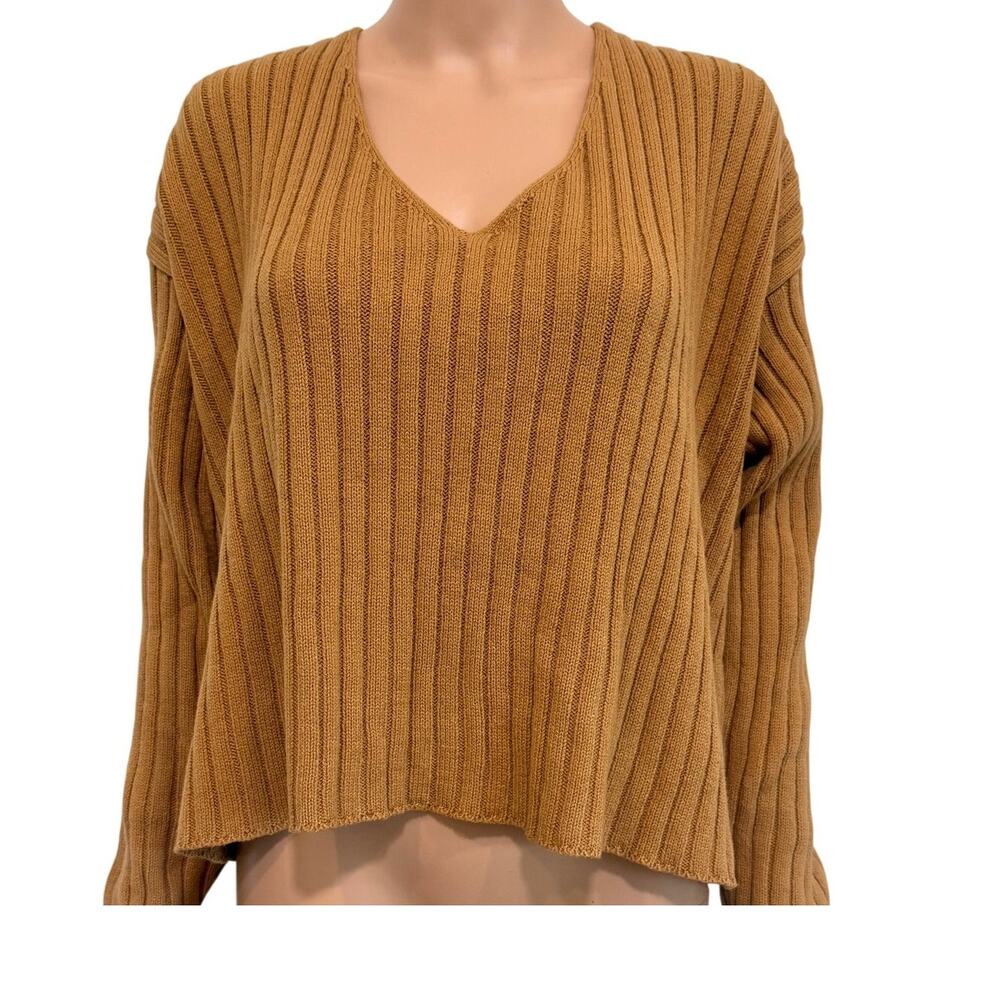 new Nordstrom Abound v neck plus 2X ribbed sweater SP2 3142